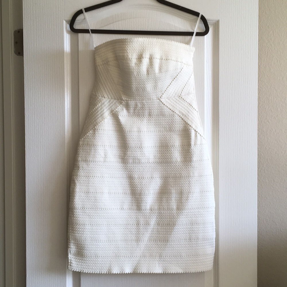 Francesca’s miami size M strapless white dress